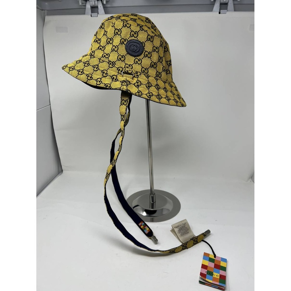 Gucci GG supreme monogram Multicolor canvas reversible bucket hat NWT - Picture 8 of 10